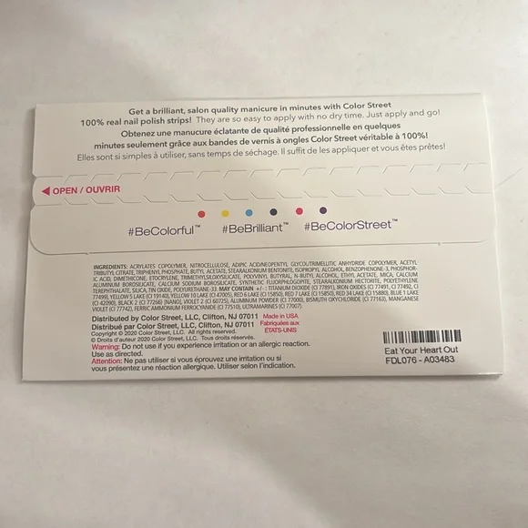 Eat Your Heart Out color street heart clear overlay retired - Picture 2 of 2